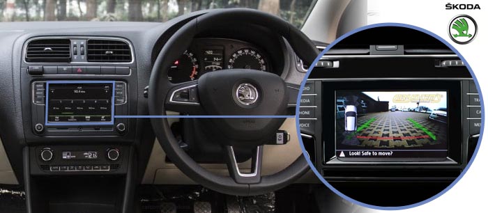 Skoda Rapid reversing camera screen
